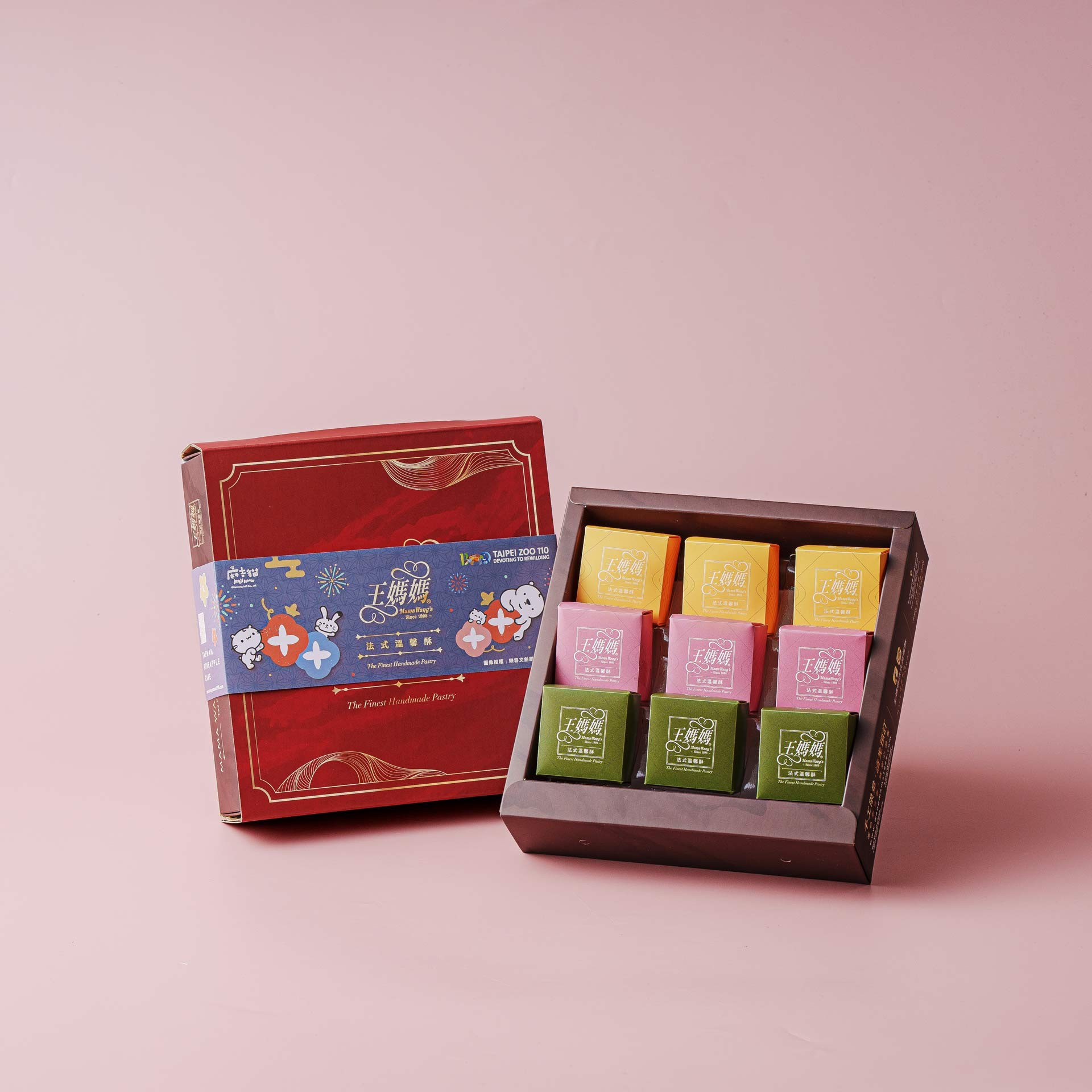【Co-branded gift box】Three-flavor gift box (pineapple, Salted Egg Yolk Pineapple Cake, matcha) 9 pcs